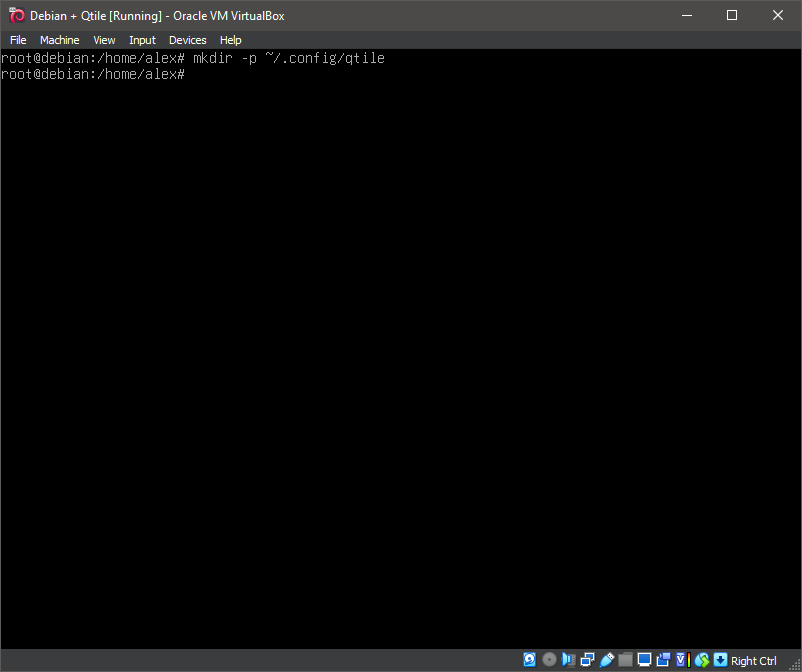 Running 'mkdir -p ~/.config/qtile'